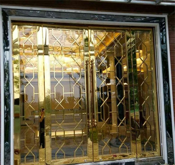 خرید درب استیل طلایی
